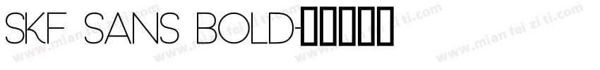 SKF Sans Bold字体转换
